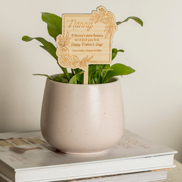 Floral Personalised Planter Stick