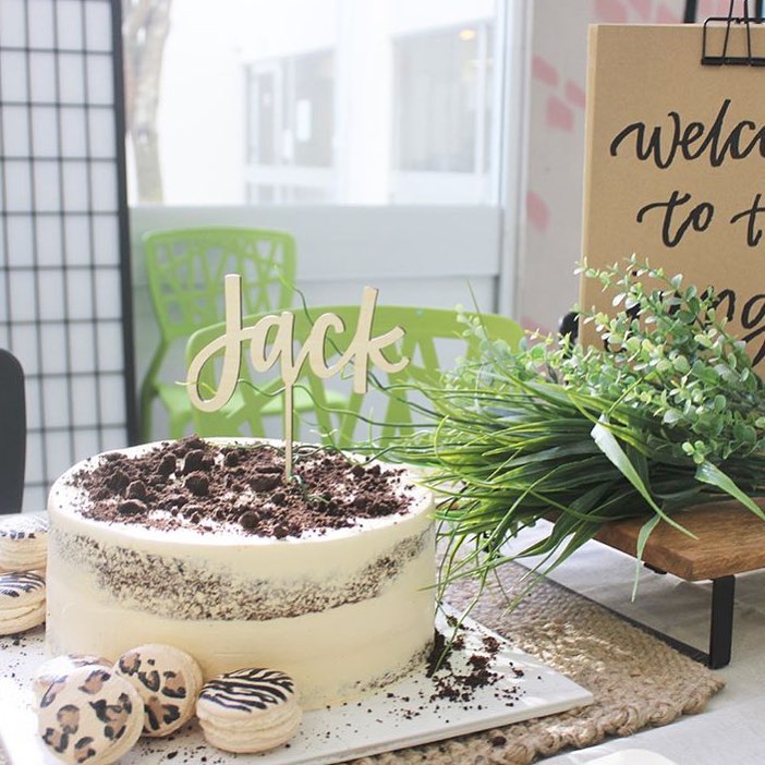 Lovely Lettering handlettered personalised wedding cake topper by Love from Seventeen NZ — $40