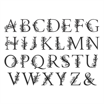 Personalised Floral Alphabet Plaque