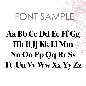 Font sample of the classic wall lettering.