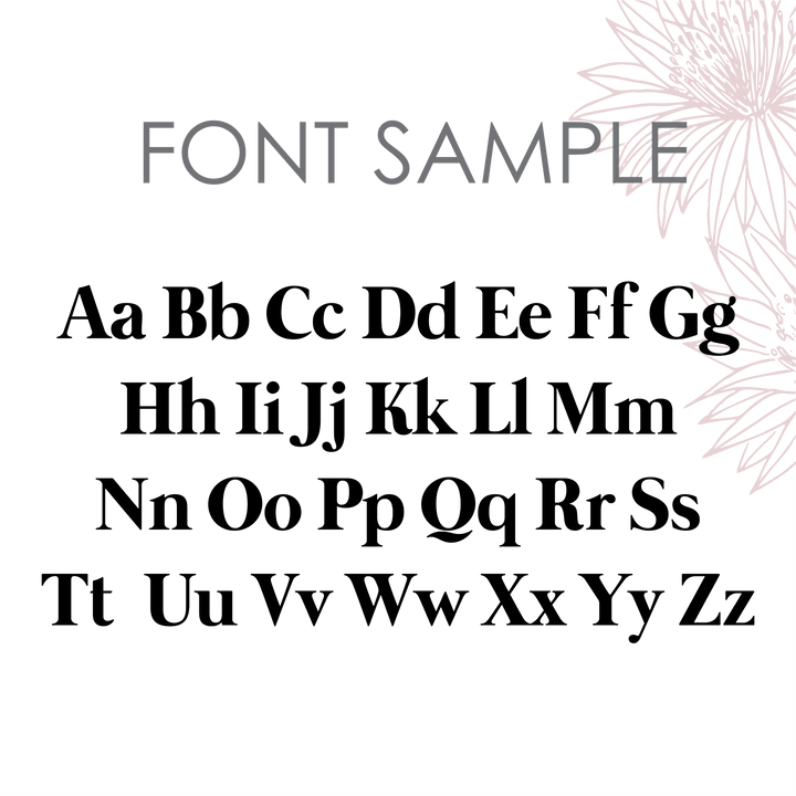 Font sample of the classic wall lettering.