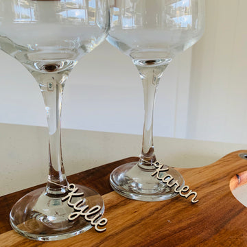 Personalised Wine Glass Charms