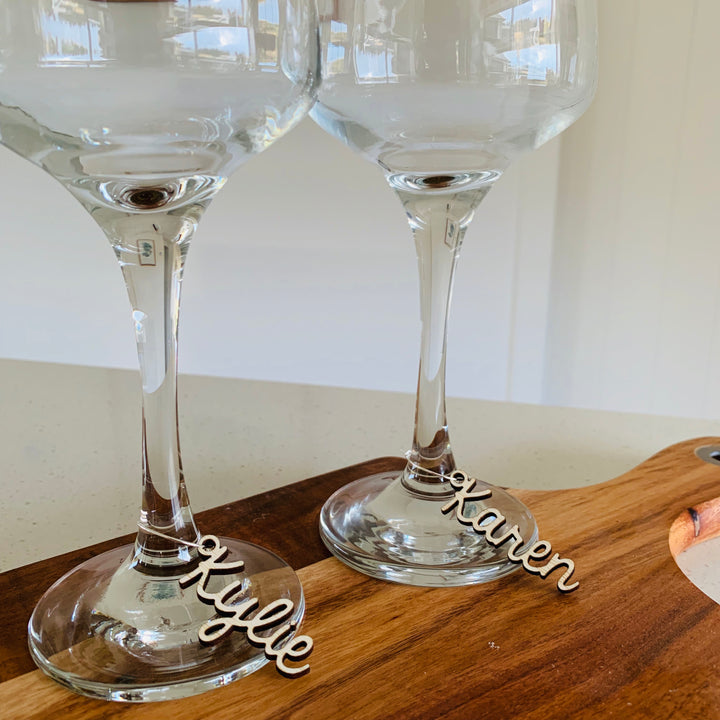 Personalised Wine Glass Charms