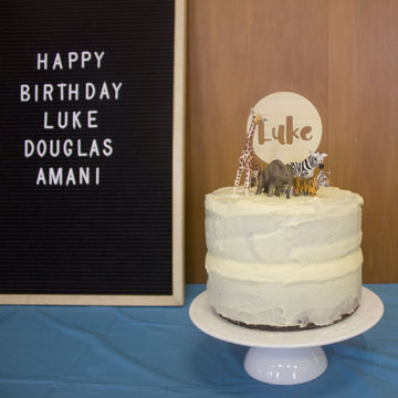 Round Personalised Cake Topper (other colours available)